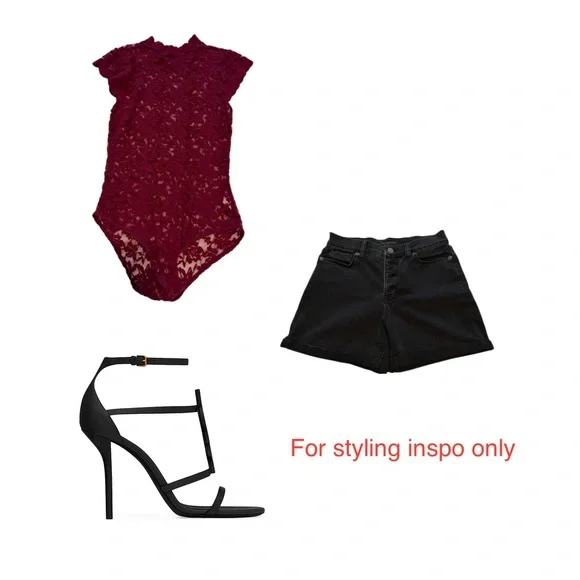 Banana Republic Mid Length Black Denim Shorts High Rise 4.5 Inseam Chic Everyday - Picture 2 of 5